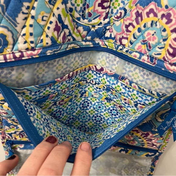EUC Vera Bradley Hanging Organizer Cosmetic Case in Capri Blue - Picture 6 of 12